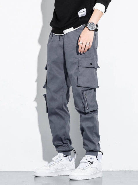 Spring Summer Multi-Pockets Cargo Pants Men 2021 New Streetwear Plus Size Black Joggers Male Casual Cotton Trousers 6XL 7XL 8XL