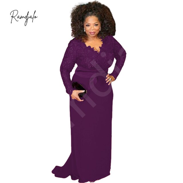 Plus Size Mother Of The Bride Dresses Burgundy Lace Long Sleeves V Neck Sash Red Carpet Formal Wedding Party Gown Madrinha