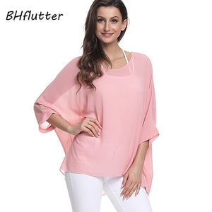 BHflutter Plus Size Women Blouse- Leopard & other prints Casual Chiffon Blouses