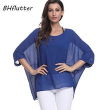 Load image into Gallery viewer, BHflutter Plus Size Women Blouse- Leopard &amp; other prints Casual Chiffon Blouses