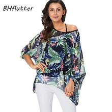 Load image into Gallery viewer, BHflutter Plus Size Women Blouse- Leopard &amp; other prints Casual Chiffon Blouses