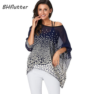 BHflutter Plus Size Women Blouse- Leopard & other prints Casual Chiffon Blouses