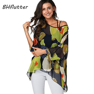 BHflutter Plus Size Women Blouse- Leopard & other prints Casual Chiffon Blouses