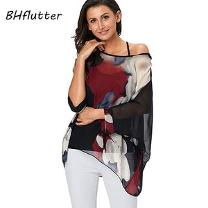 BHflutter Plus Size Women Blouse- Leopard & other prints Casual Chiffon Blouses