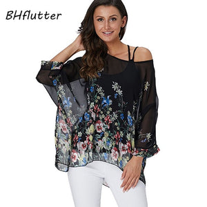 BHflutter Plus Size Women Blouse- Leopard & other prints Casual Chiffon Blouses