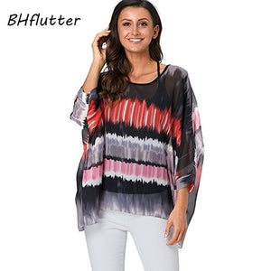 BHflutter Plus Size Women Blouse- Leopard & other prints Casual Chiffon Blouses