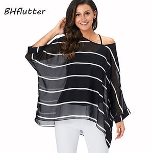 BHflutter Plus Size Women Blouse- Leopard & other prints Casual Chiffon Blouses