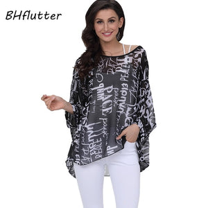 BHflutter Plus Size Women Blouse- Leopard & other prints Casual Chiffon Blouses