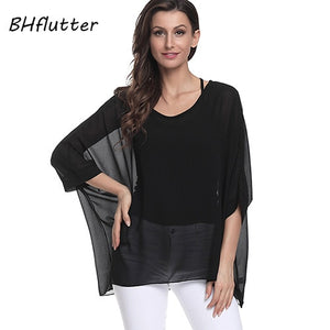 BHflutter Plus Size Women Blouse- Leopard & other prints Casual Chiffon Blouses