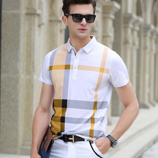 polo shirt men's brand clothing cotton short sleeve business casua