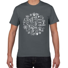 Physics math chemistry T-shirts Men Creative Casual Tshirt men funny Tee shirt Cotton Tops The Big Bang Theory Geek men clothes