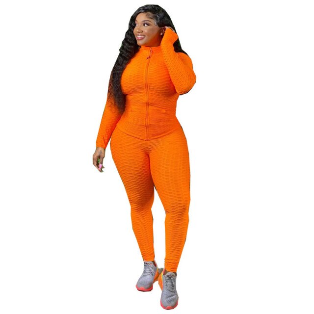 Pl  XL-5XL two Piece Set Women tracksuit Sweatshirt Sweatpants joggers Winter Outfit