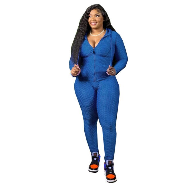 Pl  XL-5XL two Piece Set Women tracksuit Sweatshirt Sweatpants joggers Winter Outfit