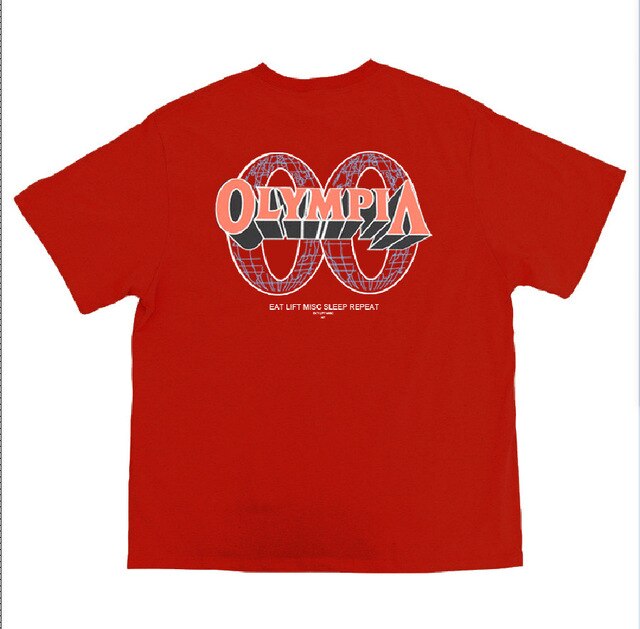 Men's Big Size Fitness T Shirt Men Short Sleeve Running Loose  T-Shirts  Muscle Shirt