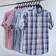 Men's Plus Size Shirts Fashion Casual Classic Style 100% Cotton