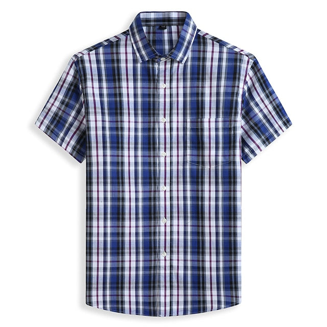 Men's Plus Size Shirts Fashion Casual Classic Style 100% Cotton
