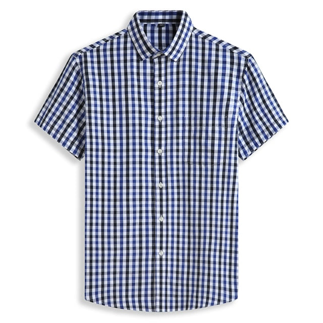 Men's Plus Size Shirts Fashion Casual Classic Style 100% Cotton