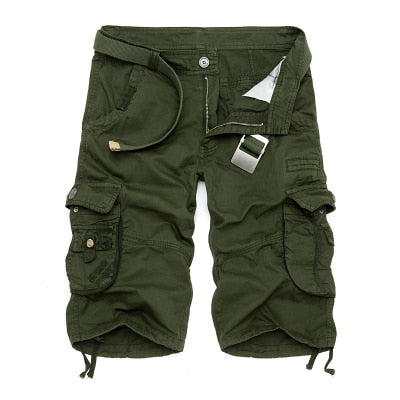 Mens Military Cargo Shorts  Army Camouflage Tactical Shorts Men Cotton Loose Work Casual Short Pants Plus Size