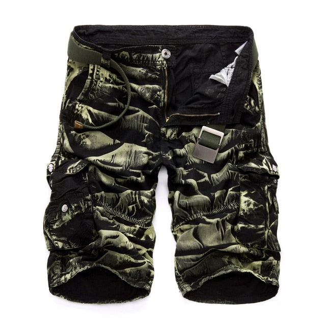 Mens Military Cargo Shorts  Army Camouflage Tactical Shorts Men Cotton Loose Work Casual Short Pants Plus Size