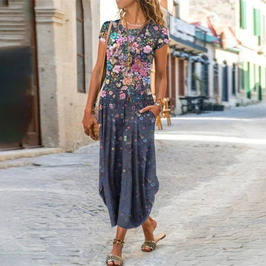 3XL Plus Size Floral Print Dress