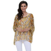 Load image into Gallery viewer, Plus-size Chiffon Shirt Batwing Sleeve Letters Print Tops Blouses