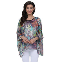 Load image into Gallery viewer, Plus-size Chiffon Shirt Batwing Sleeve Letters Print Tops Blouses