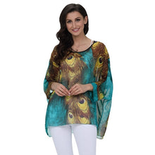 Load image into Gallery viewer, Plus-size Chiffon Shirt Batwing Sleeve Letters Print Tops Blouses