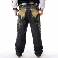 Load image into Gallery viewer, Man Loose Baggy Jeans Hiphop Skateboard Denim Pants Hip Hop Rap Male Black Trouses Big Size 30-46