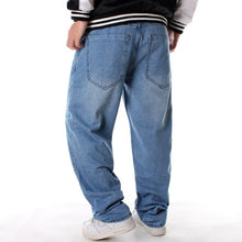 Load image into Gallery viewer, Man Loose Baggy Jeans Hiphop Skateboard Denim Pants Hip Hop Rap Male Black Trouses Big Size 30-46