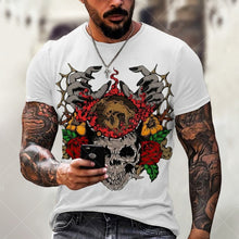 Load image into Gallery viewer, Men Street Skull Head 3D Printing Unisex Clothes Plus Size Comfortable Round Neck