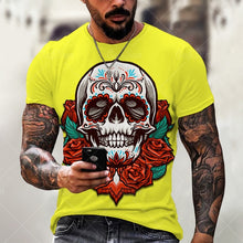 Load image into Gallery viewer, Men Street Skull Head 3D Printing Unisex Clothes Plus Size Comfortable Round Neck