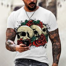 Load image into Gallery viewer, Men Street Skull Head 3D Printing Unisex Clothes Plus Size Comfortable Round Neck