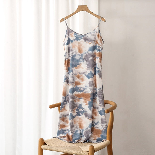 Women's Dress Summer Spaghetti Satin Long Party Woman Sundress Plus Size Vestido Feminino