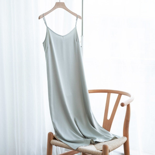 Women's Dress Summer Spaghetti Satin Long Party Woman Sundress Plus Size Vestido Feminino