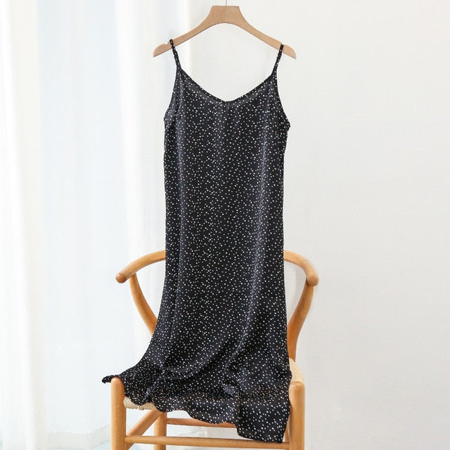 Women's Dress Summer Spaghetti Satin Long Party Woman Sundress Plus Size Vestido Feminino