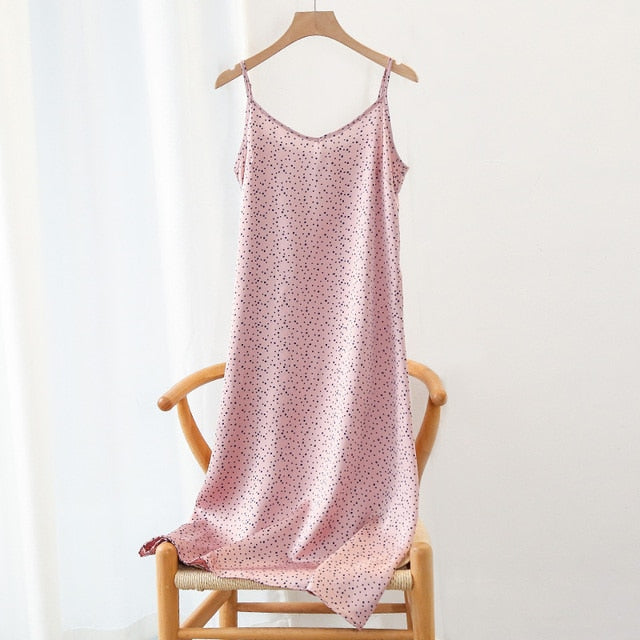 Women's Dress Summer Spaghetti Satin Long Party Woman Sundress Plus Size Vestido Feminino