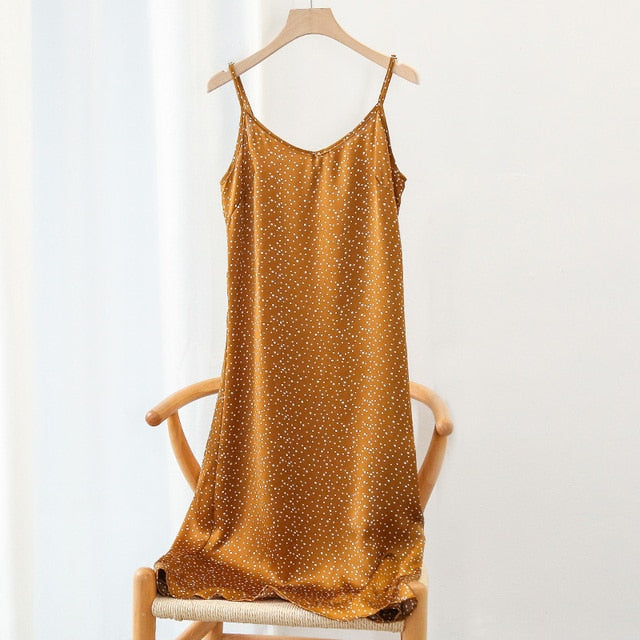 Women's Dress Summer Spaghetti Satin Long Party Woman Sundress Plus Size Vestido Feminino