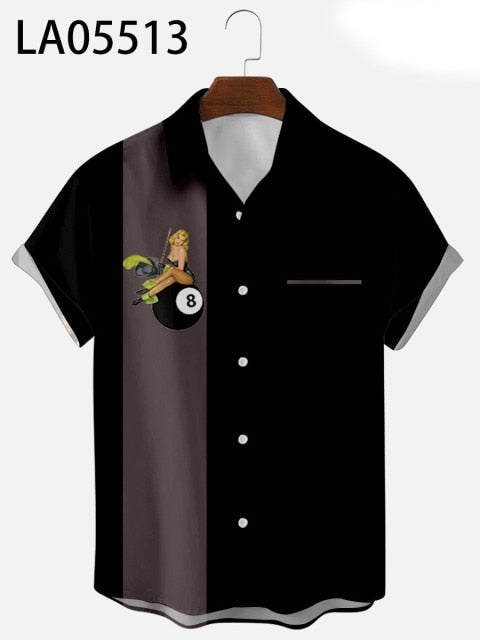 Short-sleeved  Plus Size Summer Dresses Pattern 2 Creative 3D Printed  Men&#39;s Shirts