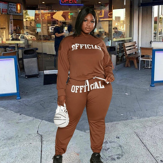 Plus Size Two Piece Set Sport Outfit Tracksuit Ladies Jogging Suits Casual Matching Sets