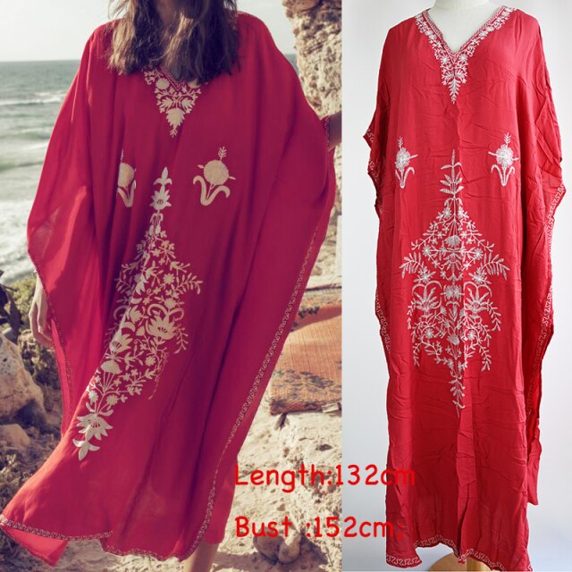 Maxi Dress Cover up Robe Plage Bathing suit Cover ups Pareo Salida de Playa  Kaftan Beach Swimwear Cover up