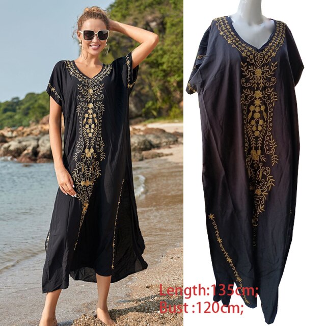 Maxi Dress Cover up Robe Plage Bathing suit Cover ups Pareo Salida de Playa  Kaftan Beach Swimwear Cover up