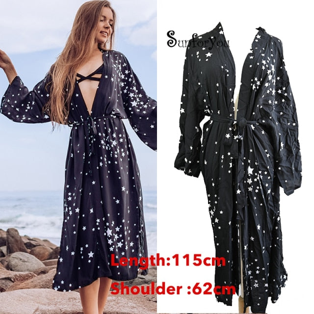 Maxi Dress Cover up Robe Plage Bathing suit Cover ups Pareo Salida de Playa  Kaftan Beach Swimwear Cover up