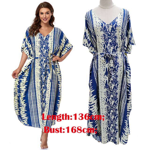 Maxi Dress Cover up Robe Plage Bathing suit Cover ups Pareo Salida de Playa  Kaftan Beach Swimwear Cover up