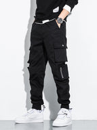 Spring Summer Multi-Pockets Cargo Pants Men 2021 New Streetwear Plus Size Black Joggers Male Casual Cotton Trousers 6XL 7XL 8XL